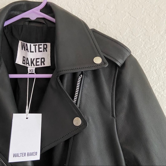 Walter Baker Allison Leather Jacket Black Size XS - Picture 6 of 7